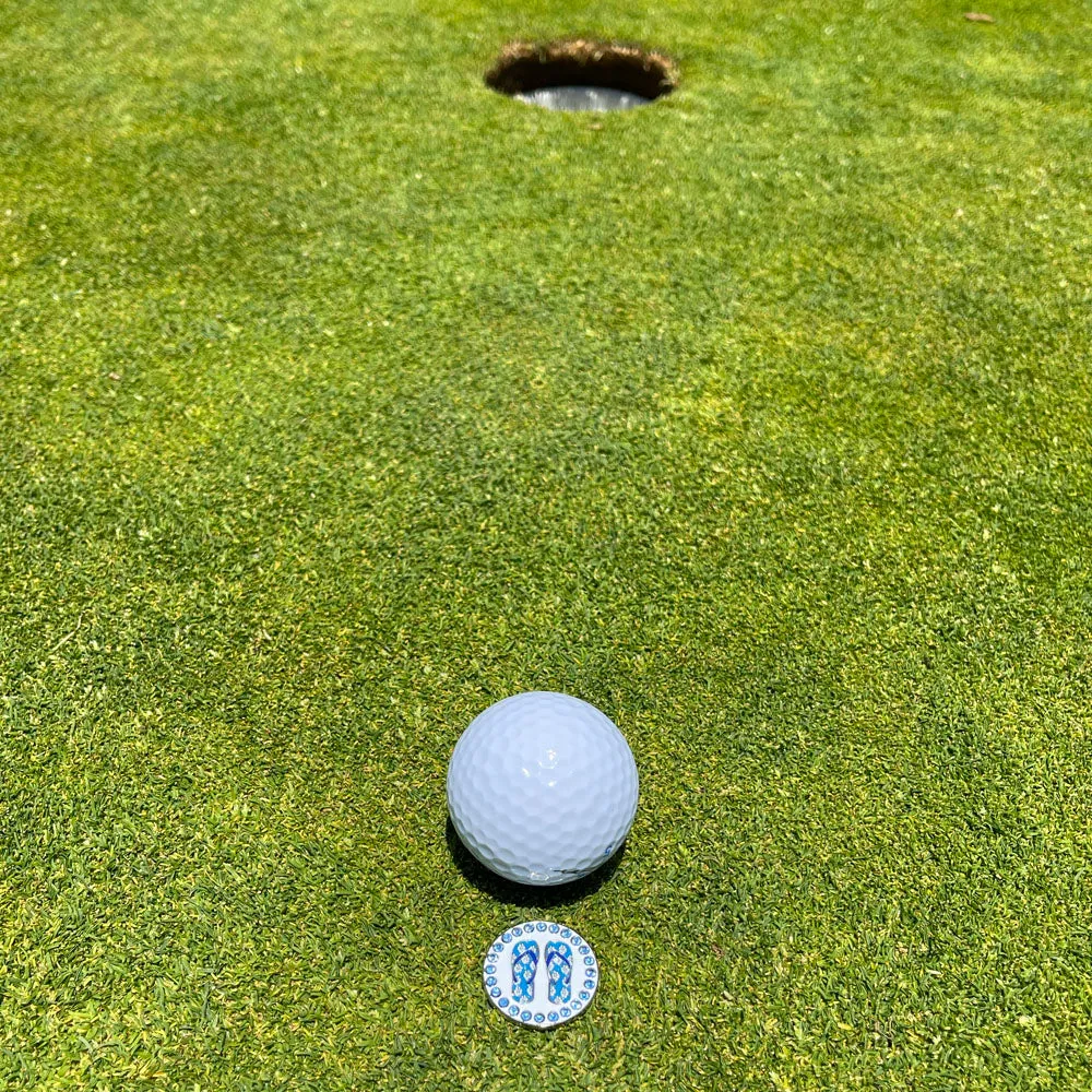 Flip Flops (Blue) Golf Ball Marker Only