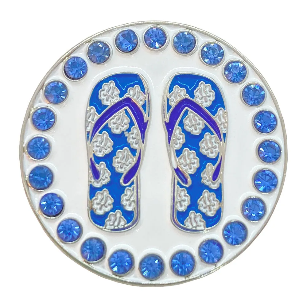 Flip Flops (Blue) Golf Ball Marker Only