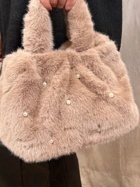 Fur and Pearl Bag