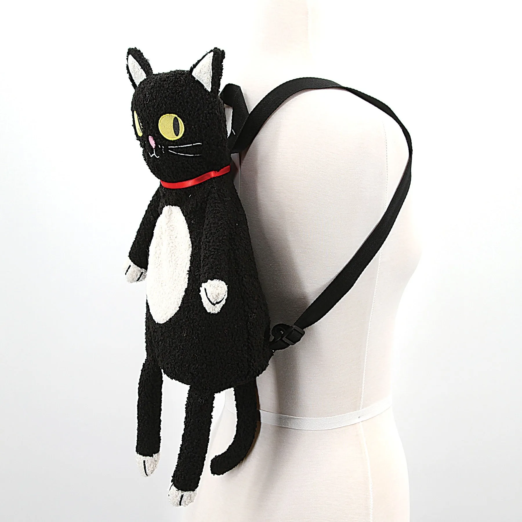 Furry Black Cat Backpack