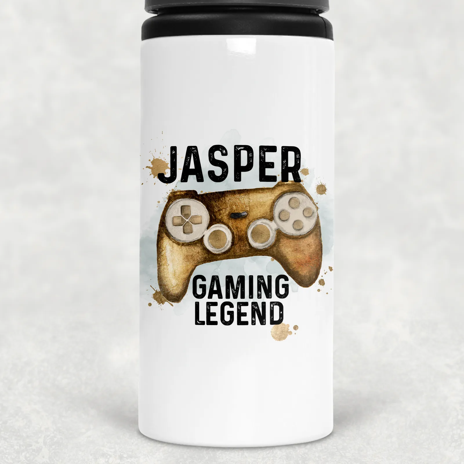 Gaming Legend Personalised Straw Water Bottle