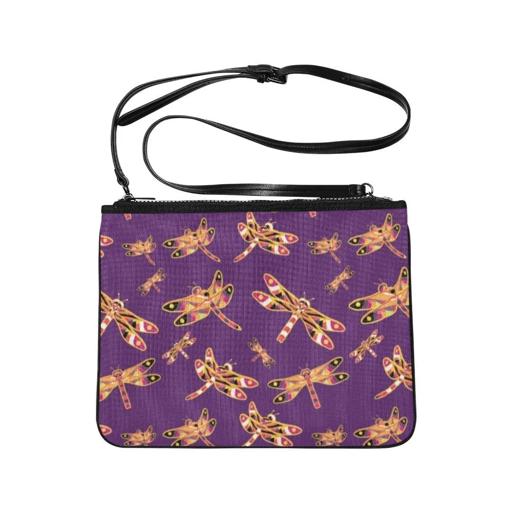 Gathering Yellow Purple Slim Clutch Bag