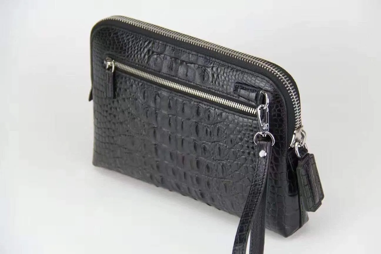 Genuine Crocodile Leather  Clutch Bag For Men