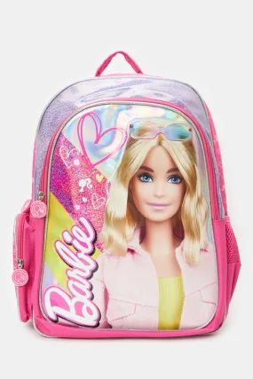 Girls Pink Barbie Backpack (16 Inch)