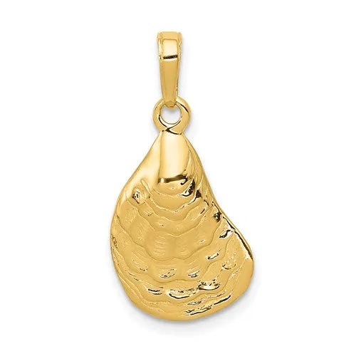 Gold Oyster Shell Pendant