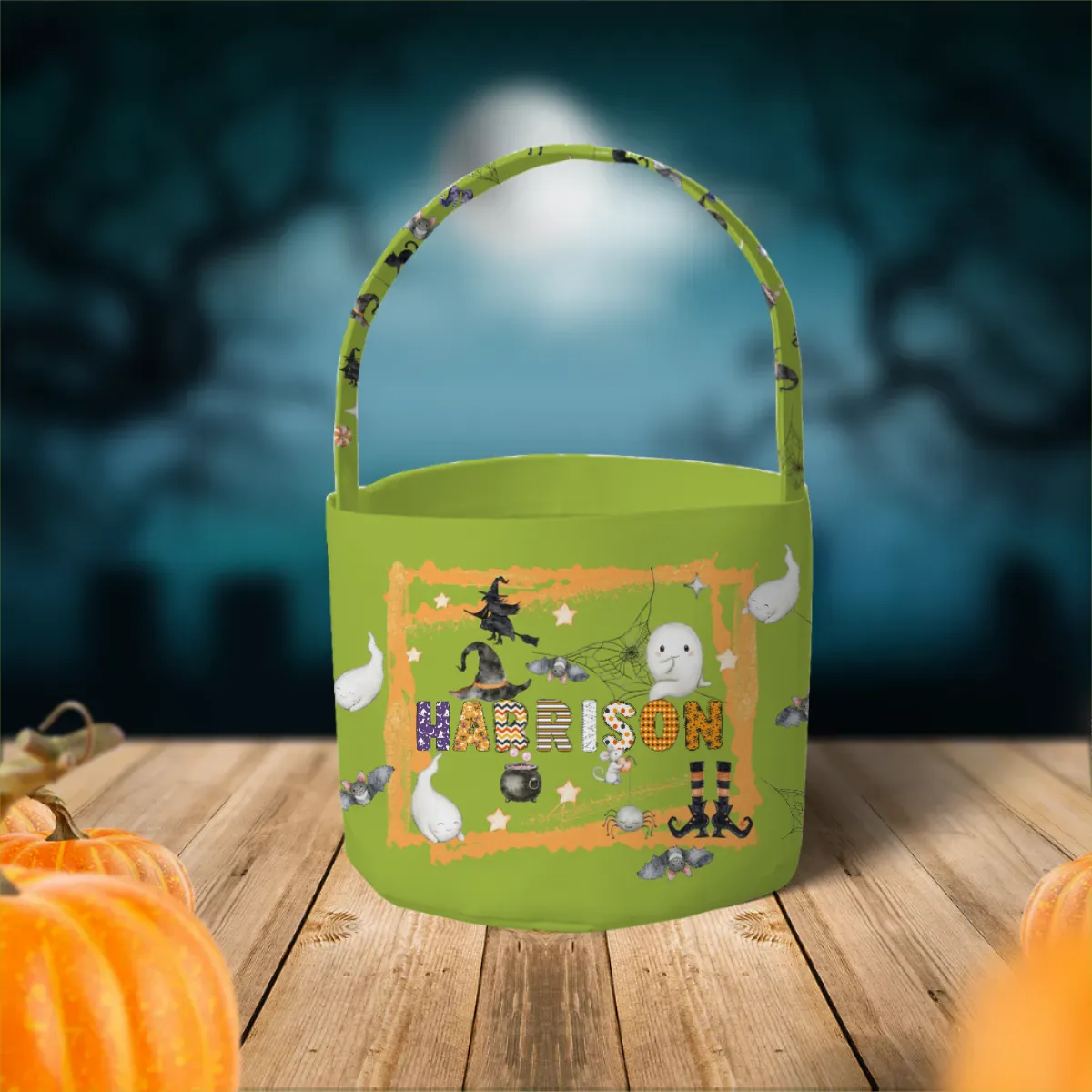 Halloween Fabric Basket, Personalised