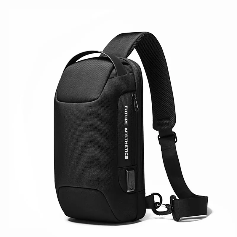 Hard Shell Sling Crossbody Bag Backpack Anti-theft TSA Lock Waterproof Scratch-proof Crossbody Backpack