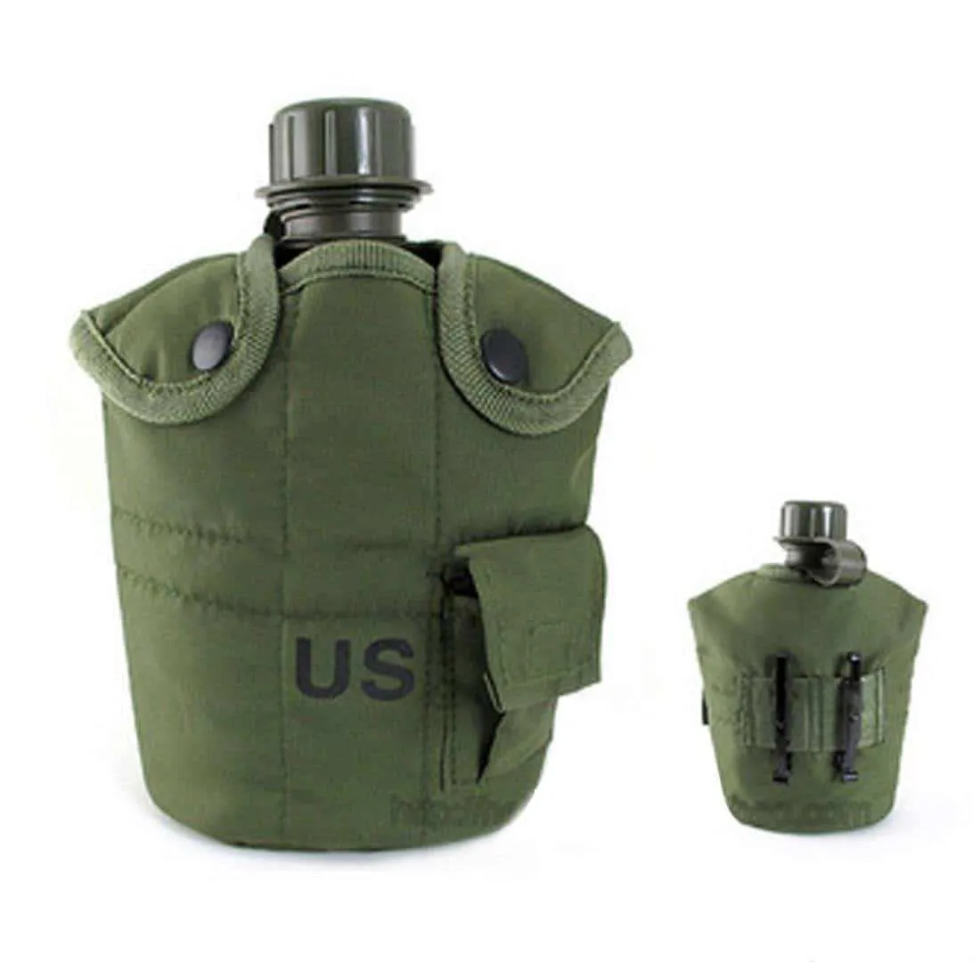 Heavy Cover Water Bottle US 1L Military