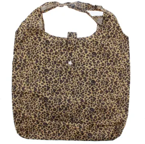 Heavy Duty Leopard Print Shopping Bag in Zip Wallet