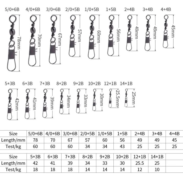 HENGJIA SS007 50pcs/bag B-pin Connector 8 Shape Swivel Loop Accessories, Specification: 1 5B (56mm)