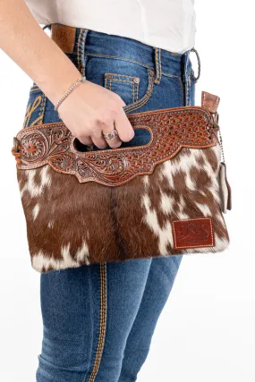 Hide and Tooled Clutch - Mini MHT68