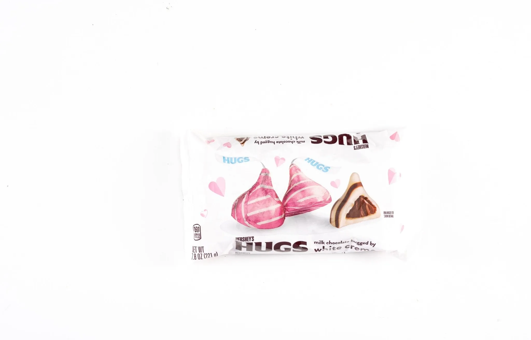 Hugs Valentines White Creme Hersheys Milk Chocolate Pack (7.8 oz)