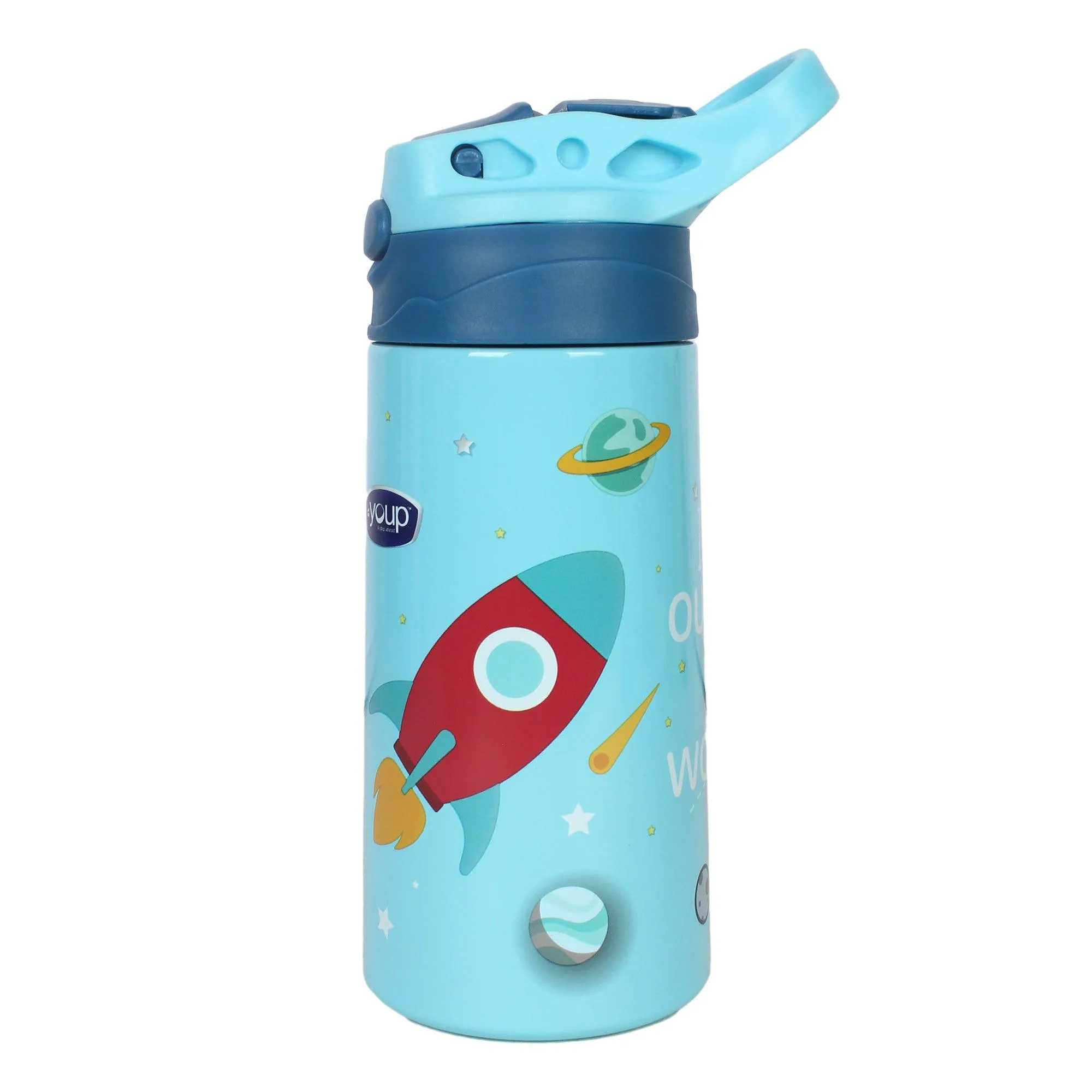 Insulated Dinasour theme kids anti-dust sipper bottle TINKLER - 400 ml Stainless steel