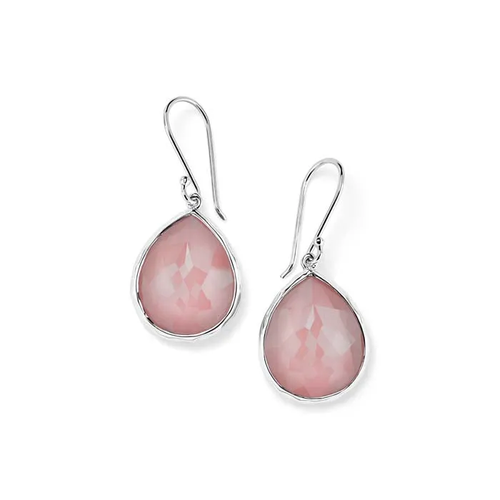 Ippolita Rock Candy Pink Shell Teardrop Earrings in Sterling Silver