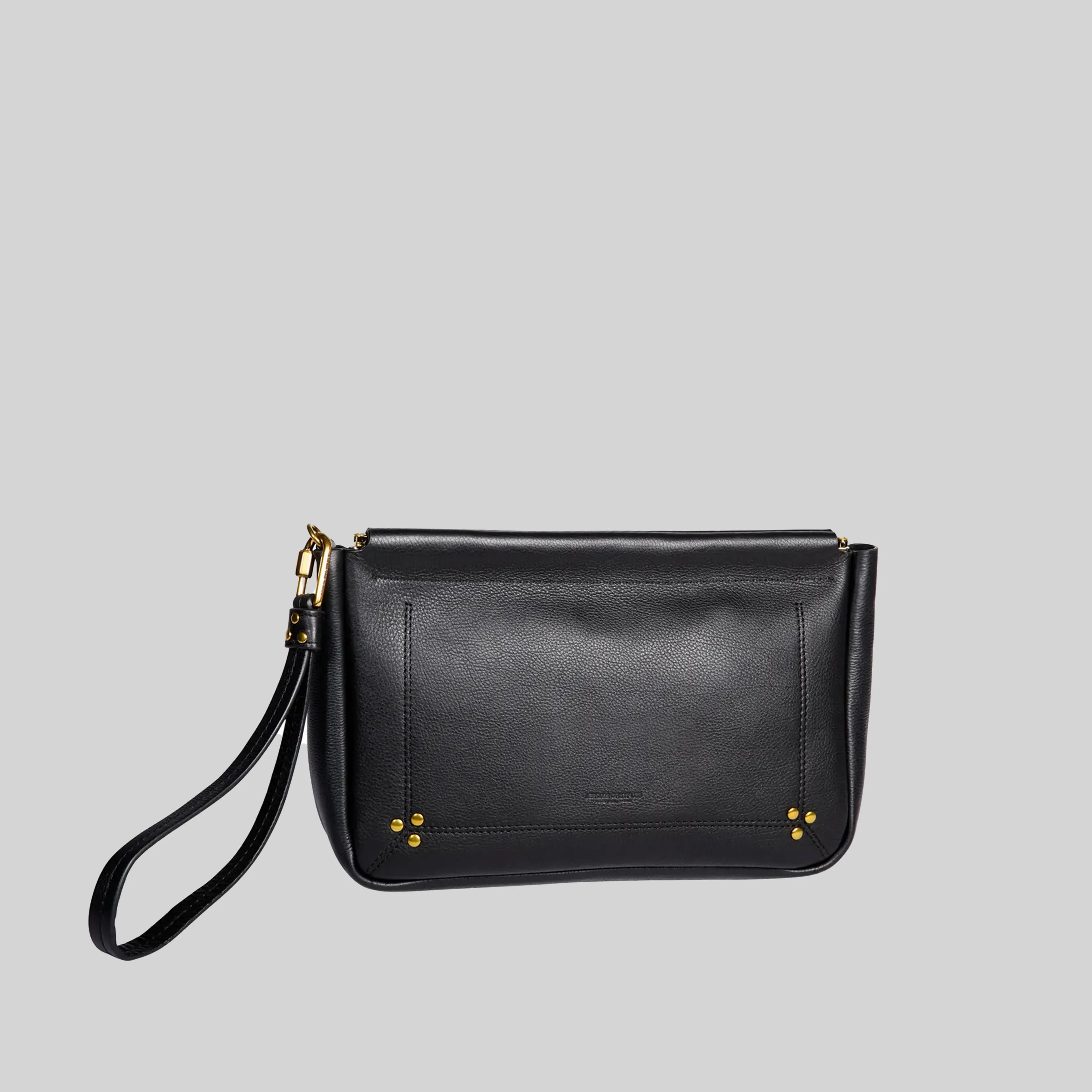 JEROME DREYFUSS BAG CLAP L VE NOIR BRASS