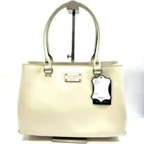 Kate Spade Cream Leather Tote Bag