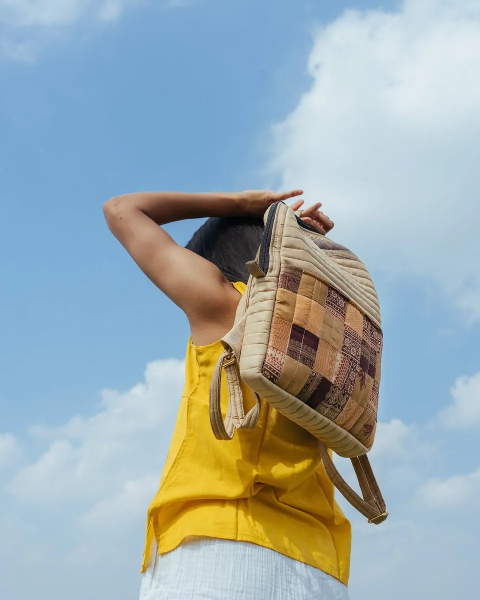 Kaushiki Petite Silk Patchwork Backpack