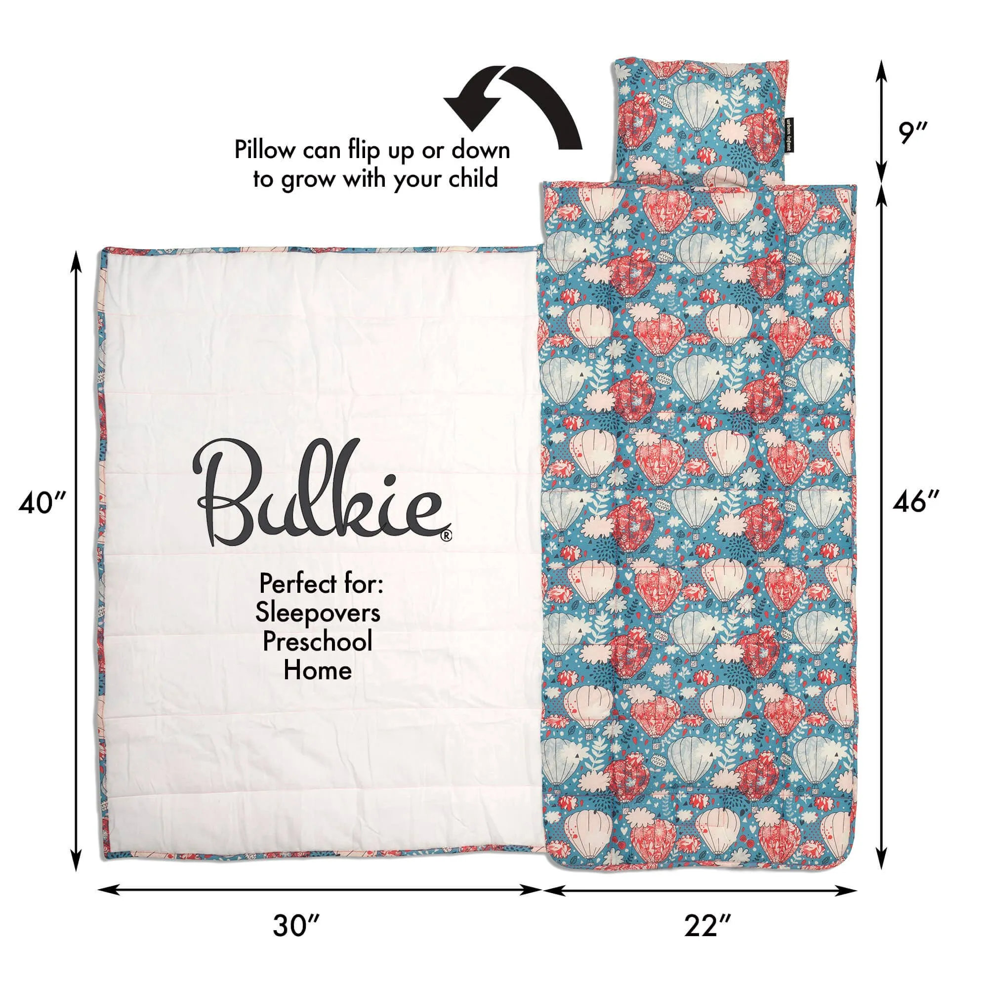 Kids Toddler Nap Mat Sleep Mat - Balloons Bulkie™