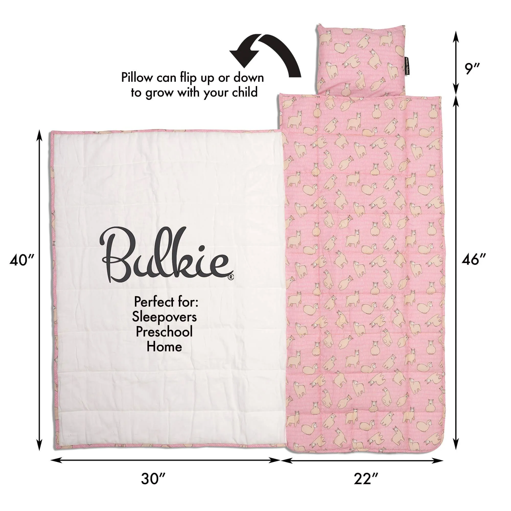 Kids Toddler Nap Mat Sleep Mat - Llamas Bulkie™