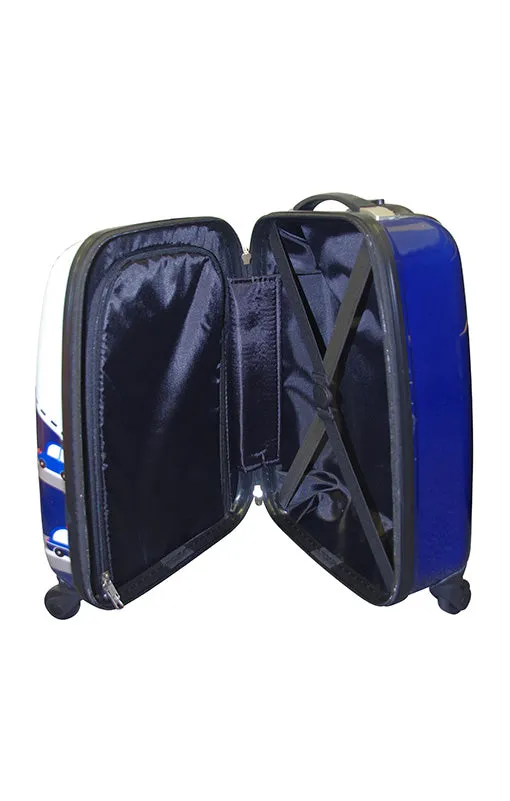 Kidz Bagz - 4 Wheel Trolley & Backpack Set - Blue Car/Plane