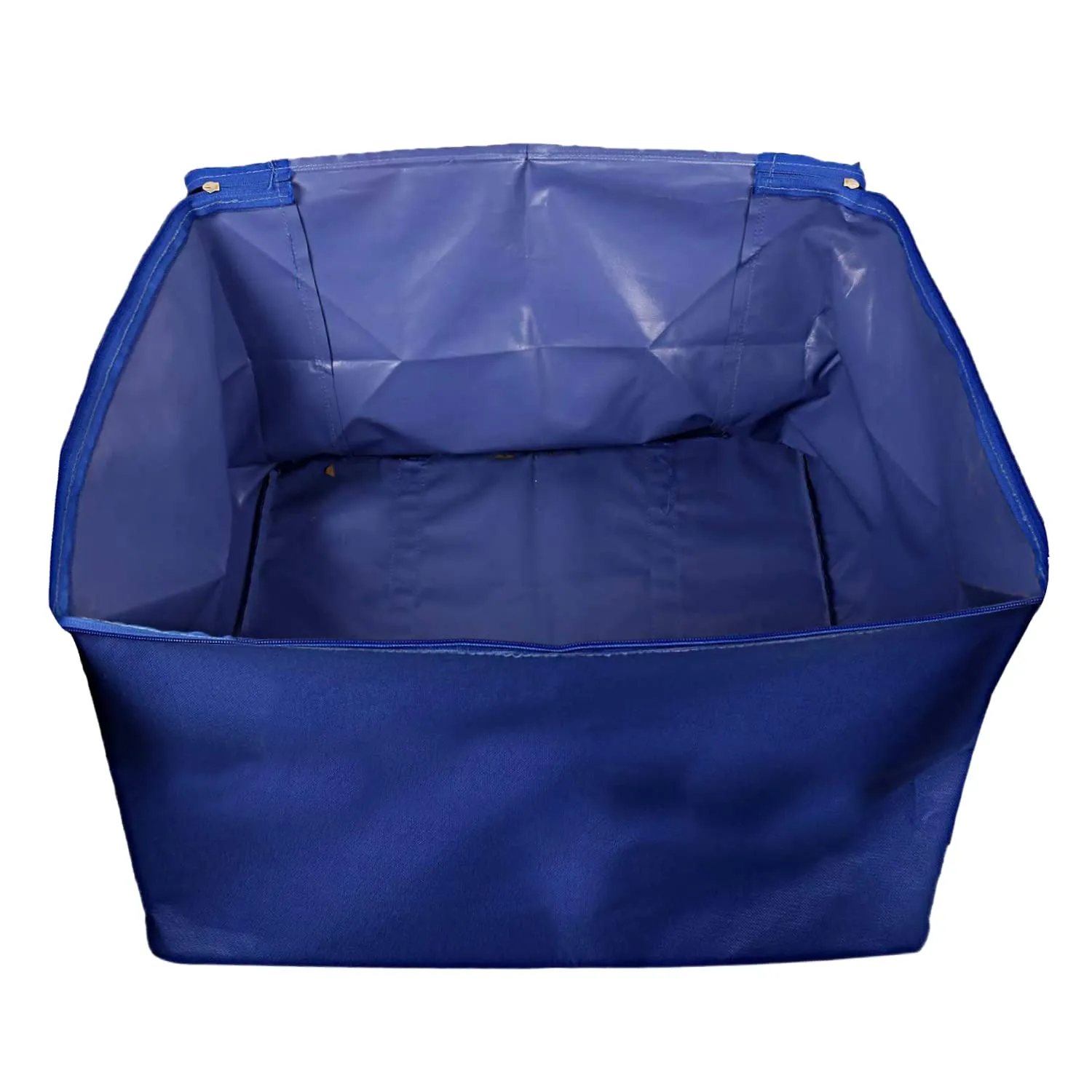 Kuber Industries Large Moisture Proof Wardrobe Organizer Storage Bag For Clothes With Zipper Closure and Handle- Pack of 2 (Blue)-HS43KUBMART26675