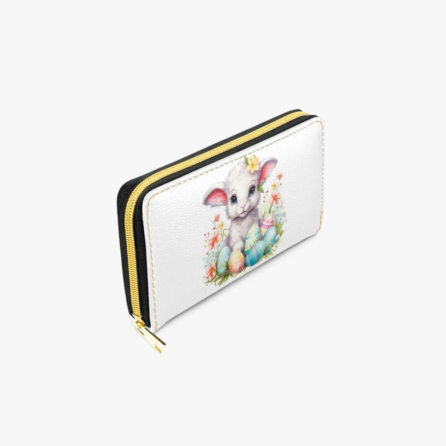 Long Type Zipper Purse - Easter, Lamb