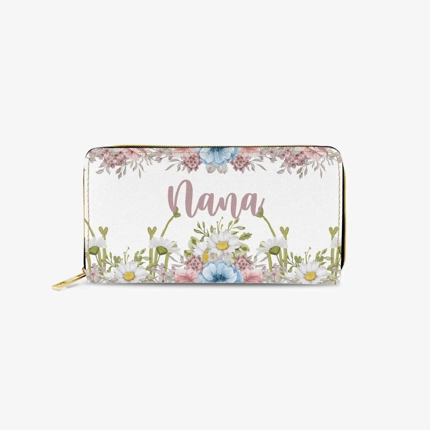 Long Type Zipper Purse, Floral, Nana, awd-1367