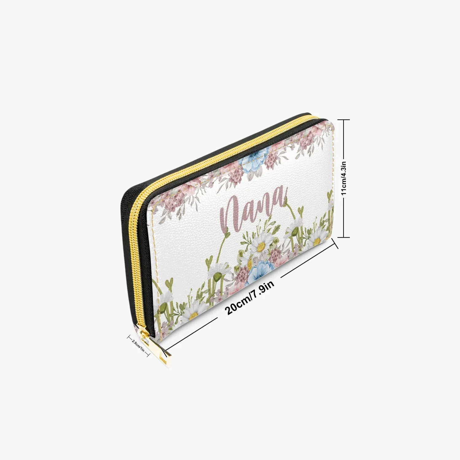 Long Type Zipper Purse, Floral, Nana, awd-1367