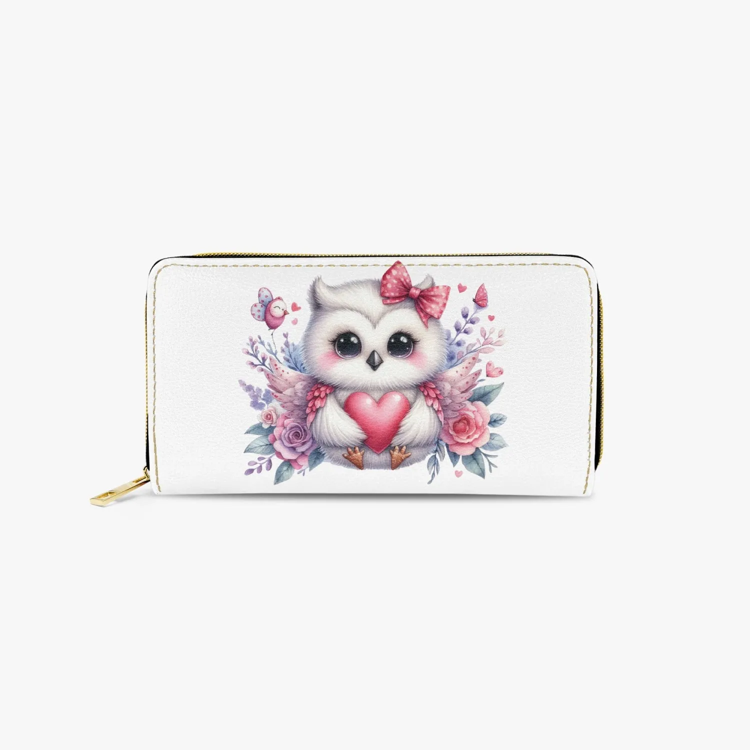 Long Type Zipper Purse - Owl