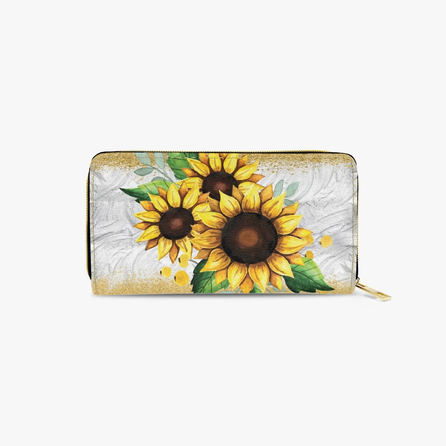 Long Type Zipper Purse, Sunflower, awd-1357