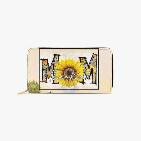 Long Type Zipper Purse - Sunflower, Mum/Mom