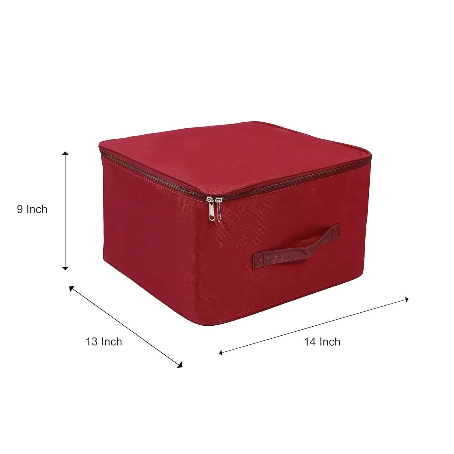 Maroon Nylon Wardrobe Organizer Bags (Pack of 4)