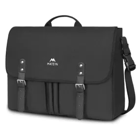 Matein Mens Black Messenger Bag