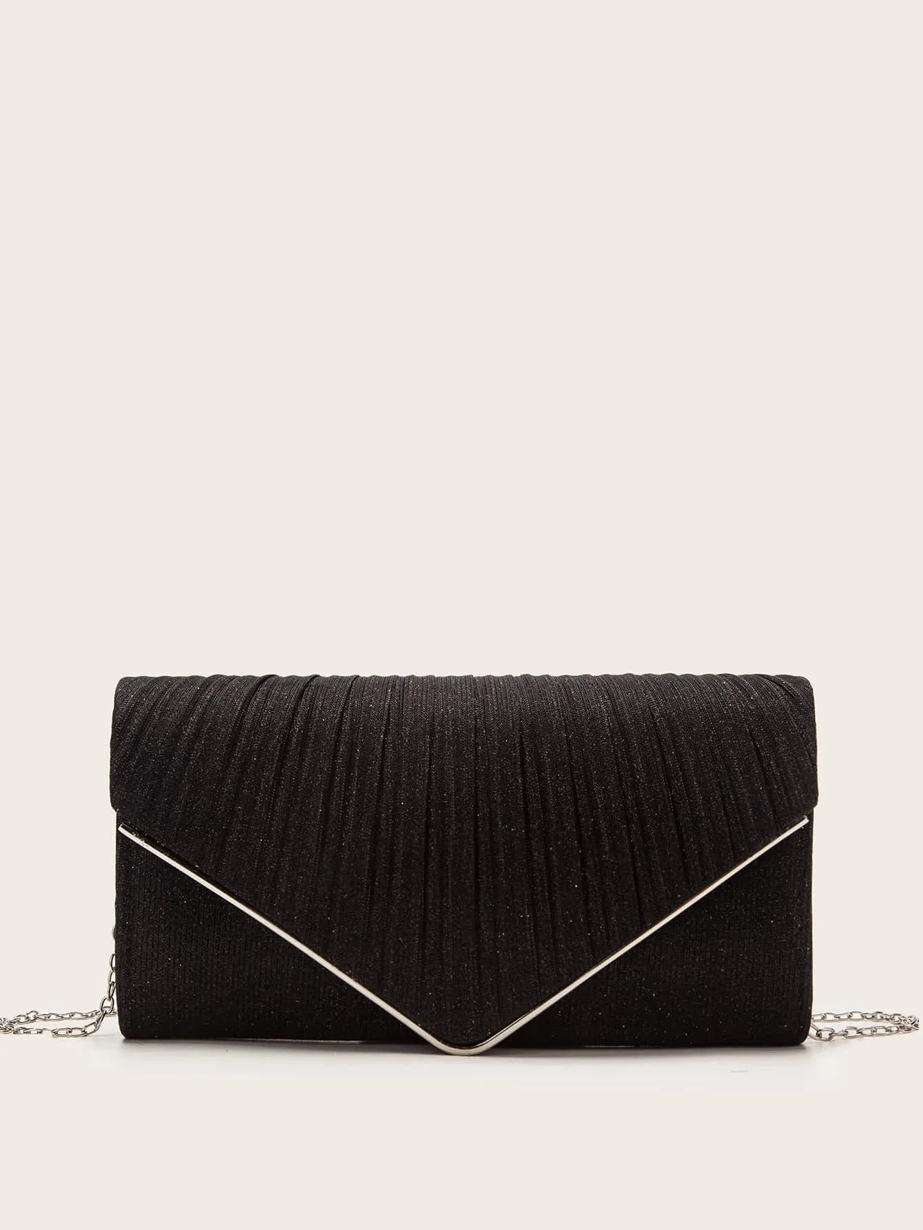 Metal Edge Flap Clutch Bag