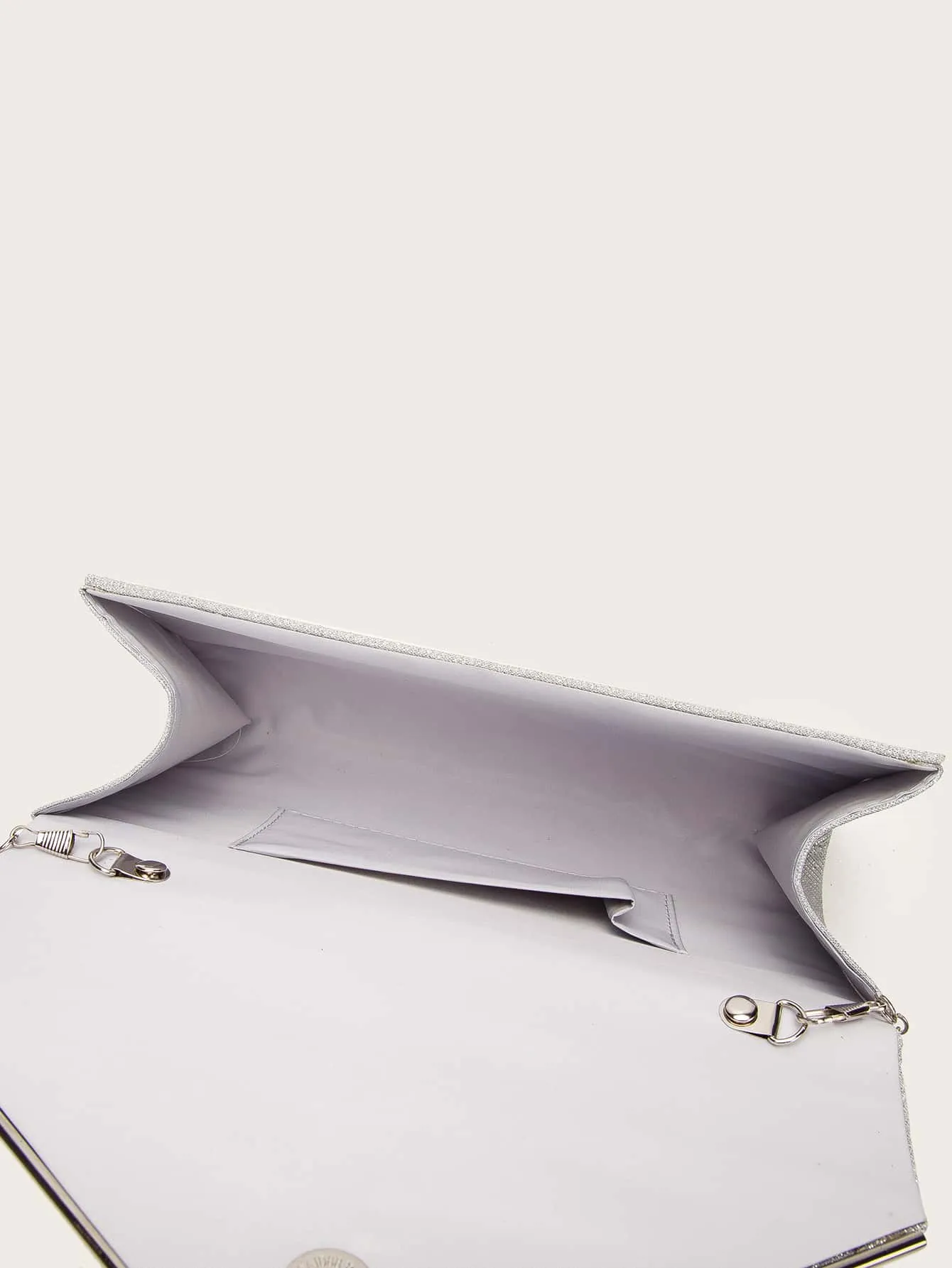 Metal Edge Flap Clutch Bag