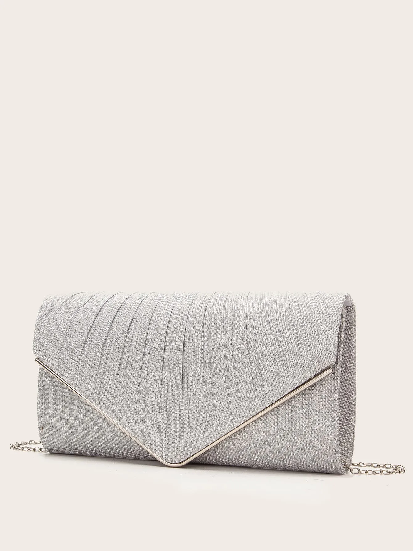 Metal Edge Flap Clutch Bag