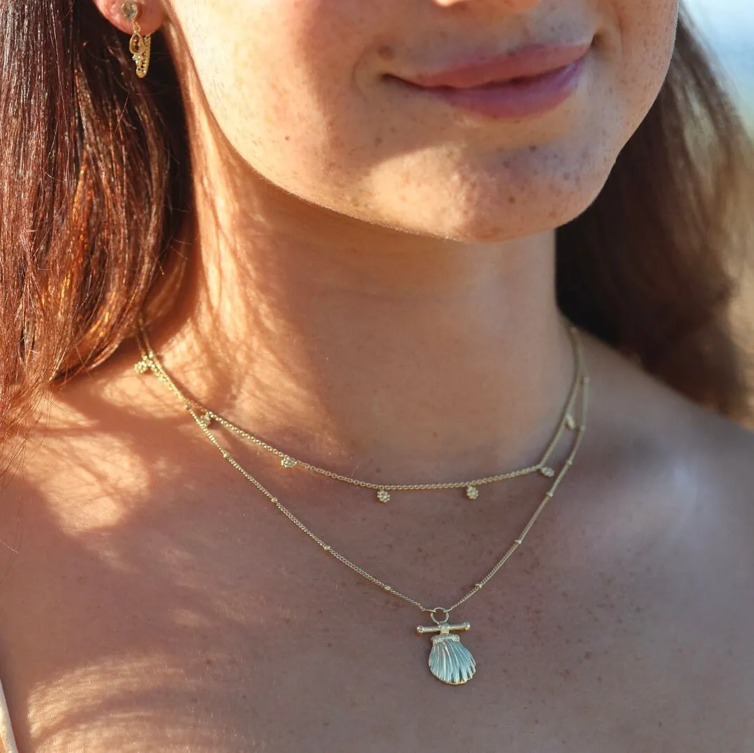 Mira Gold Shell Necklace