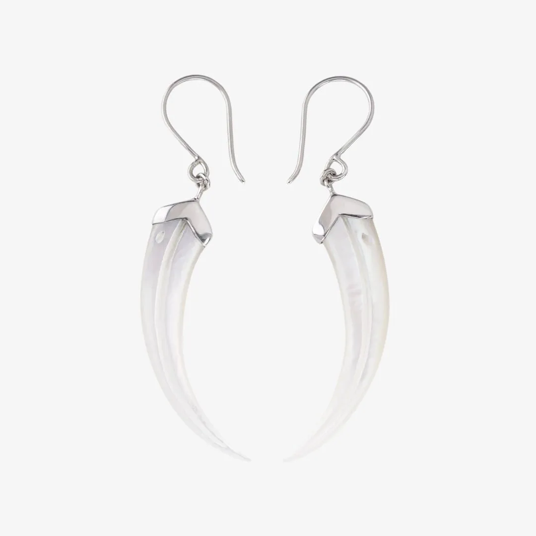 Mother of Pearl Huia Beak Earrings