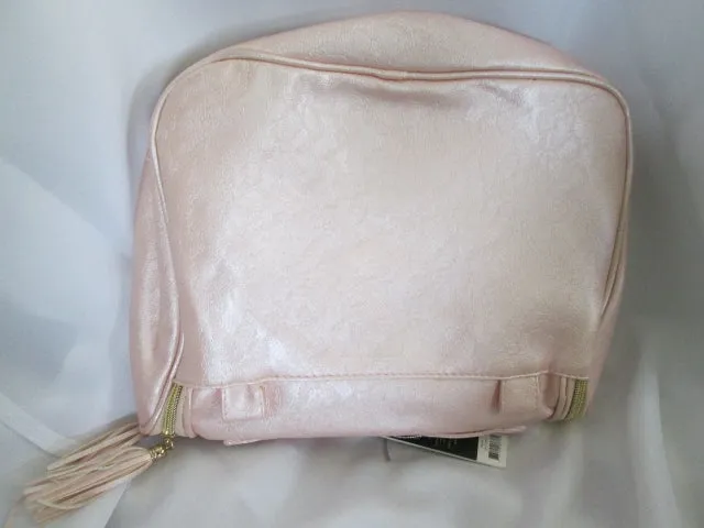 NEW NWT LAURA ASHLEY jewelry cosmetics hanging organizer travel bag PINK LACE