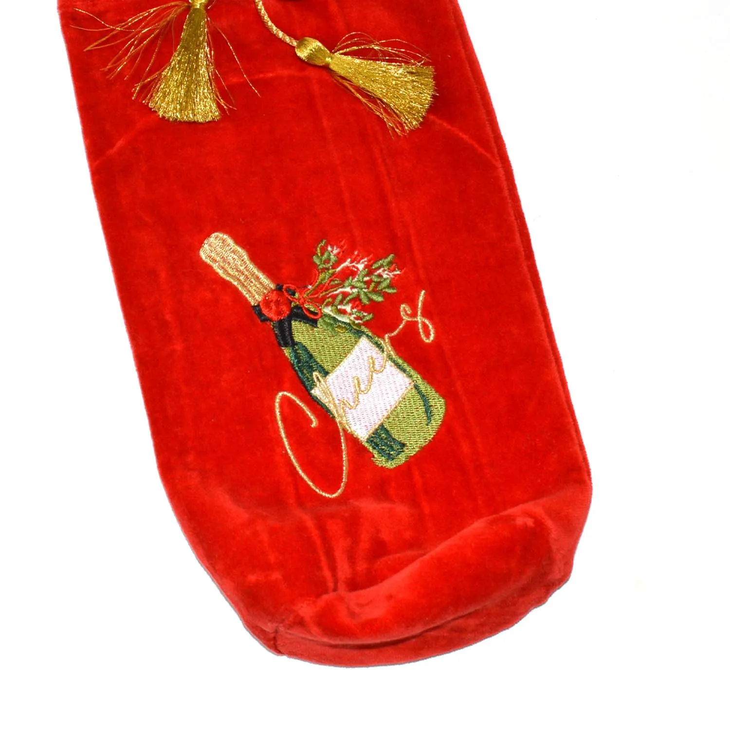 OAK Champagne Embroidered Red Wine Bag