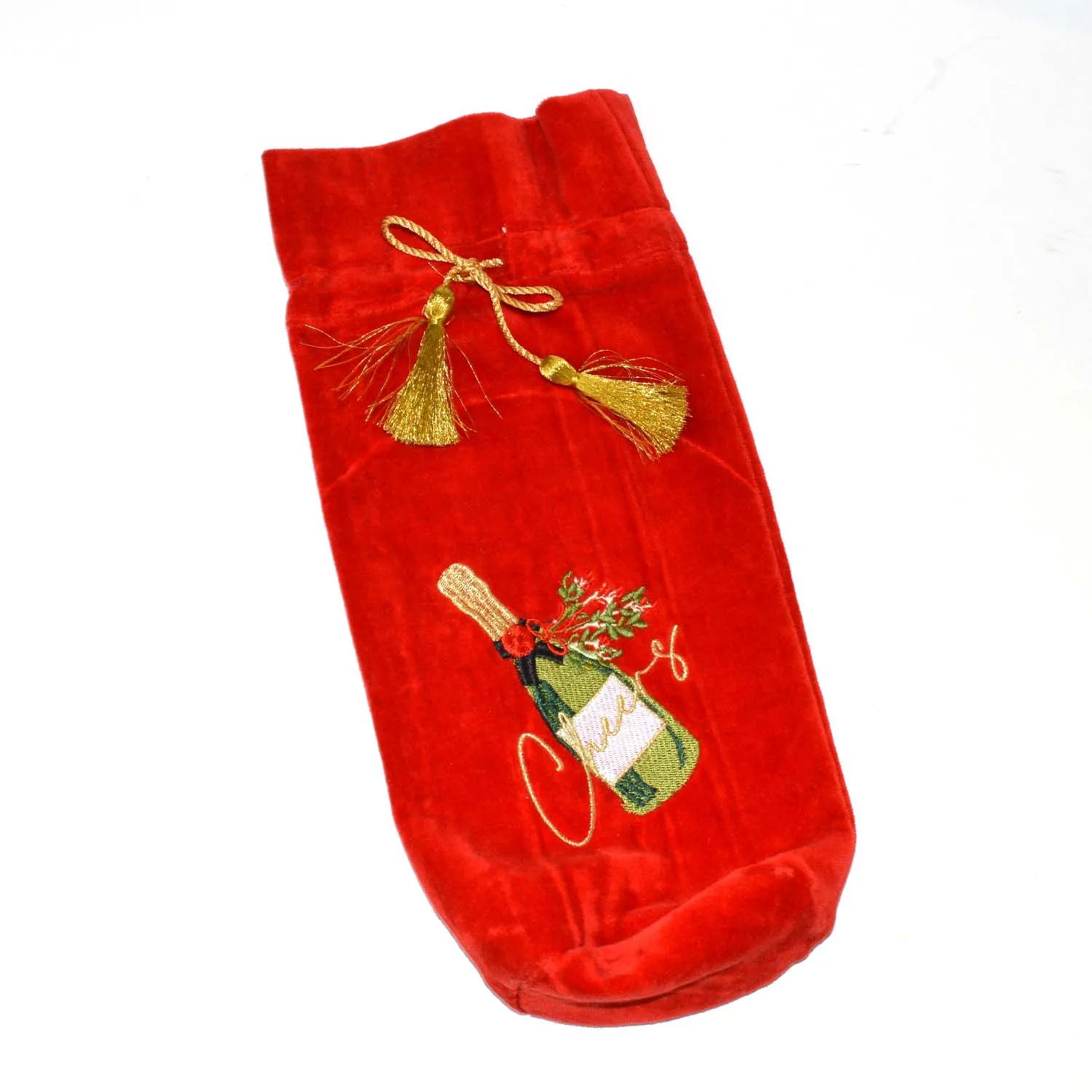 OAK Champagne Embroidered Red Wine Bag