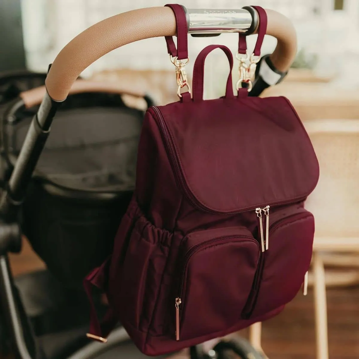 OiOi Nylon Nappy Backpack - Mulberry