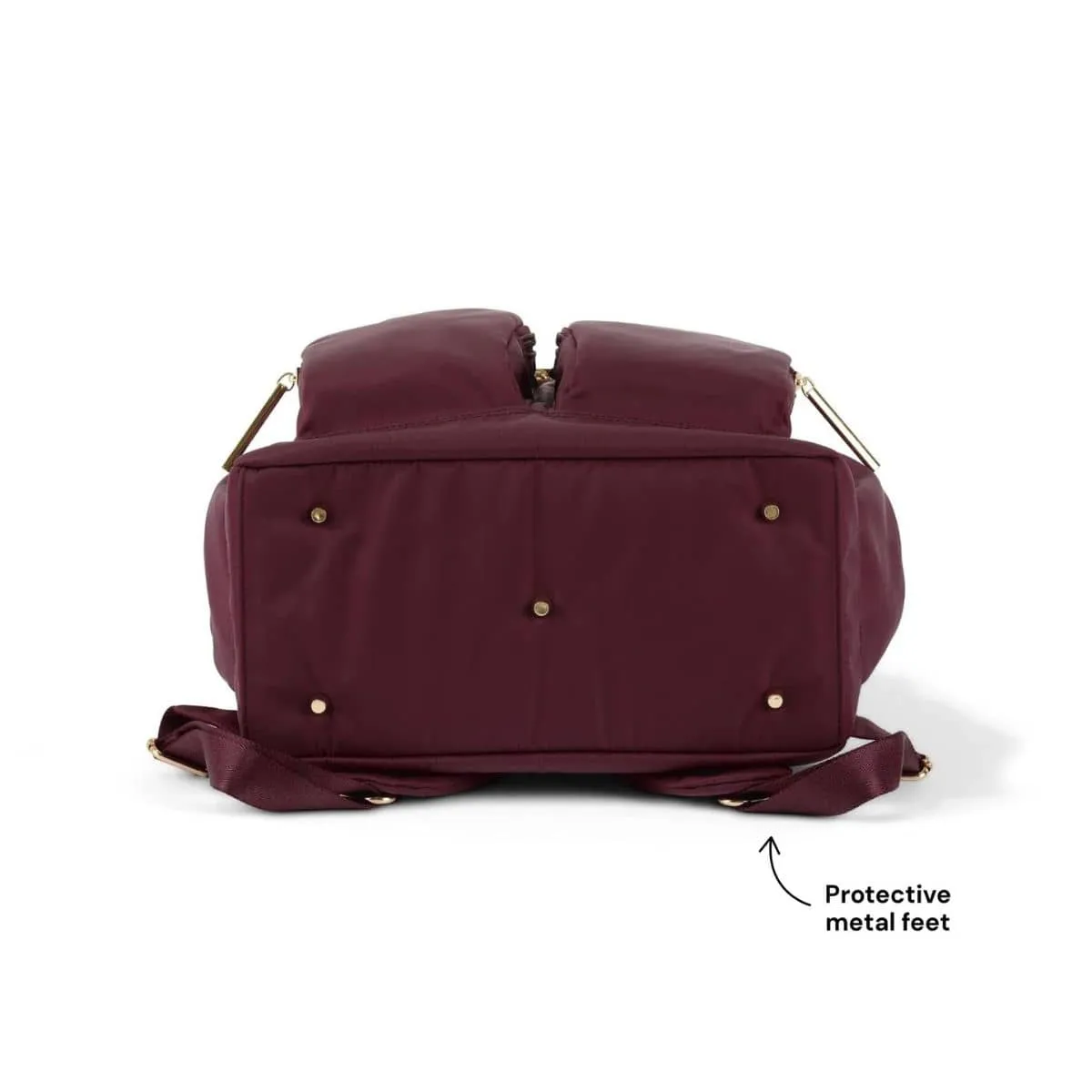 OiOi Nylon Nappy Backpack - Mulberry