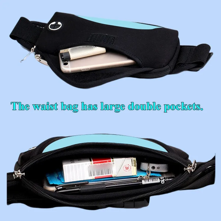 Outdoor Sports Waist Bag Anti-Lost Mobile Phone Bag Running Riding Multifunctional Water Bottle Bag(Black)