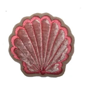 Padded Velvet Clam Embroidered Patch