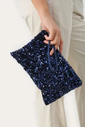 PART TWO DENIA SEQUIN CLUTCH BAG MIDNIGHT SAIL