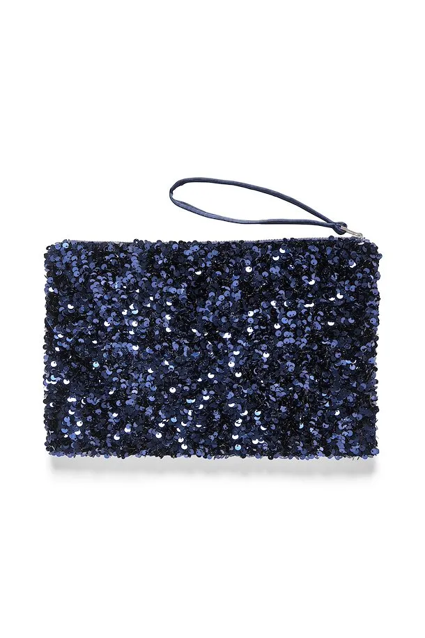 PART TWO DENIA SEQUIN CLUTCH BAG MIDNIGHT SAIL