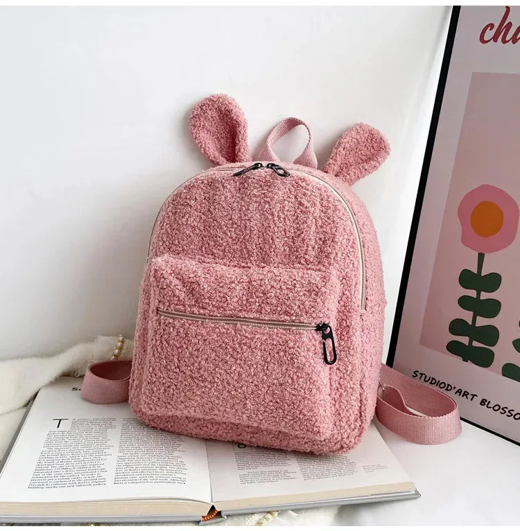 Personalized Embroidered Toddler Backpack Bag Lightweight Plush Bear Bag Kids Custom Name Backpack Gift for Boys Girls Ladies