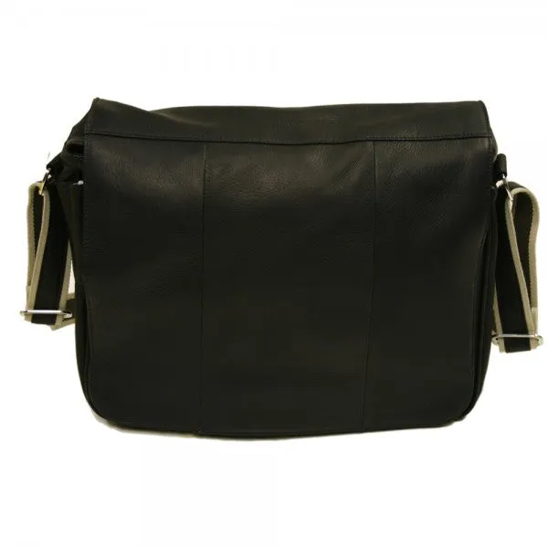 Piel Leather Expandable Messenger Bag