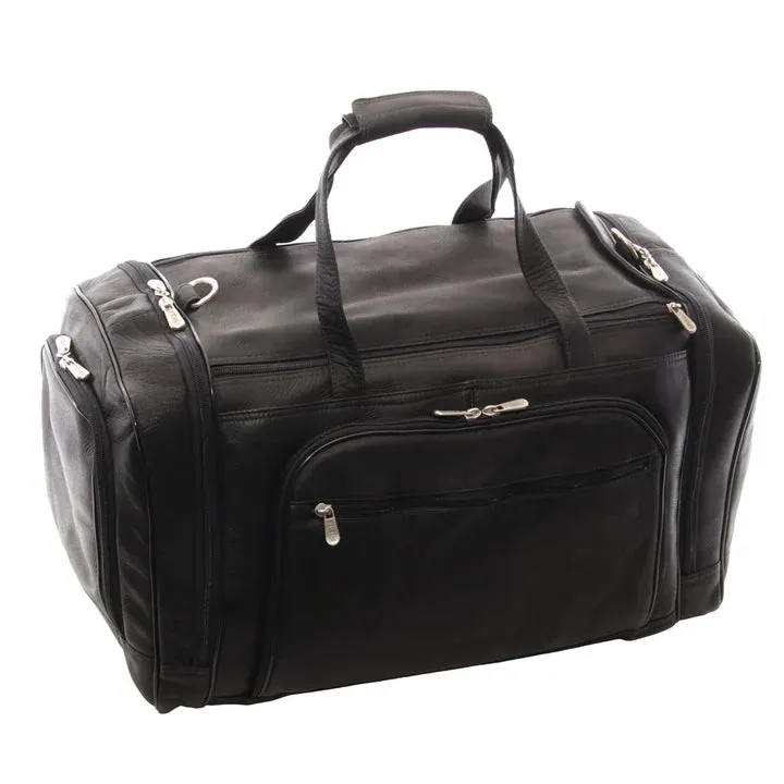 Piel Leather Multi Compartment Duffel Bag Assorted Colors